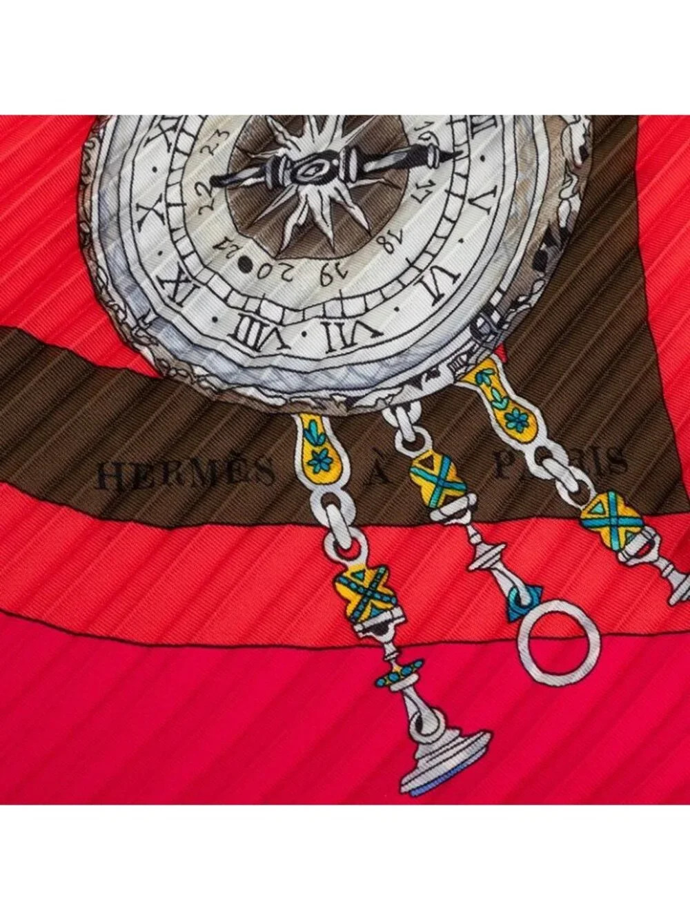 Hermes Carre 90 Pleats Parmi les Fleurs Je Compte les Heures Time Among Flowers